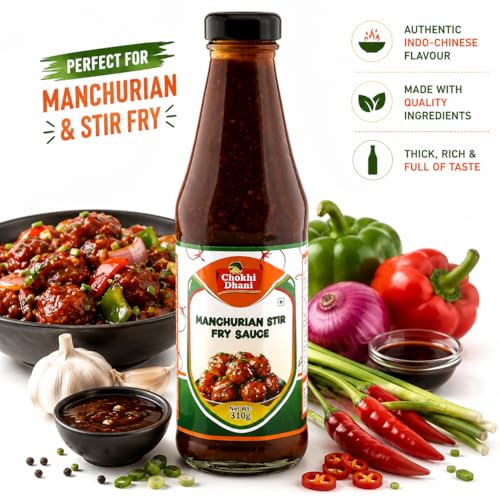 Image of Chokhi Dhani Manchurian Sauce 310g | Indo Chinese Stir Fry Sauce | Cooking Sauce | Restaurant Style Manchurian Flavour
