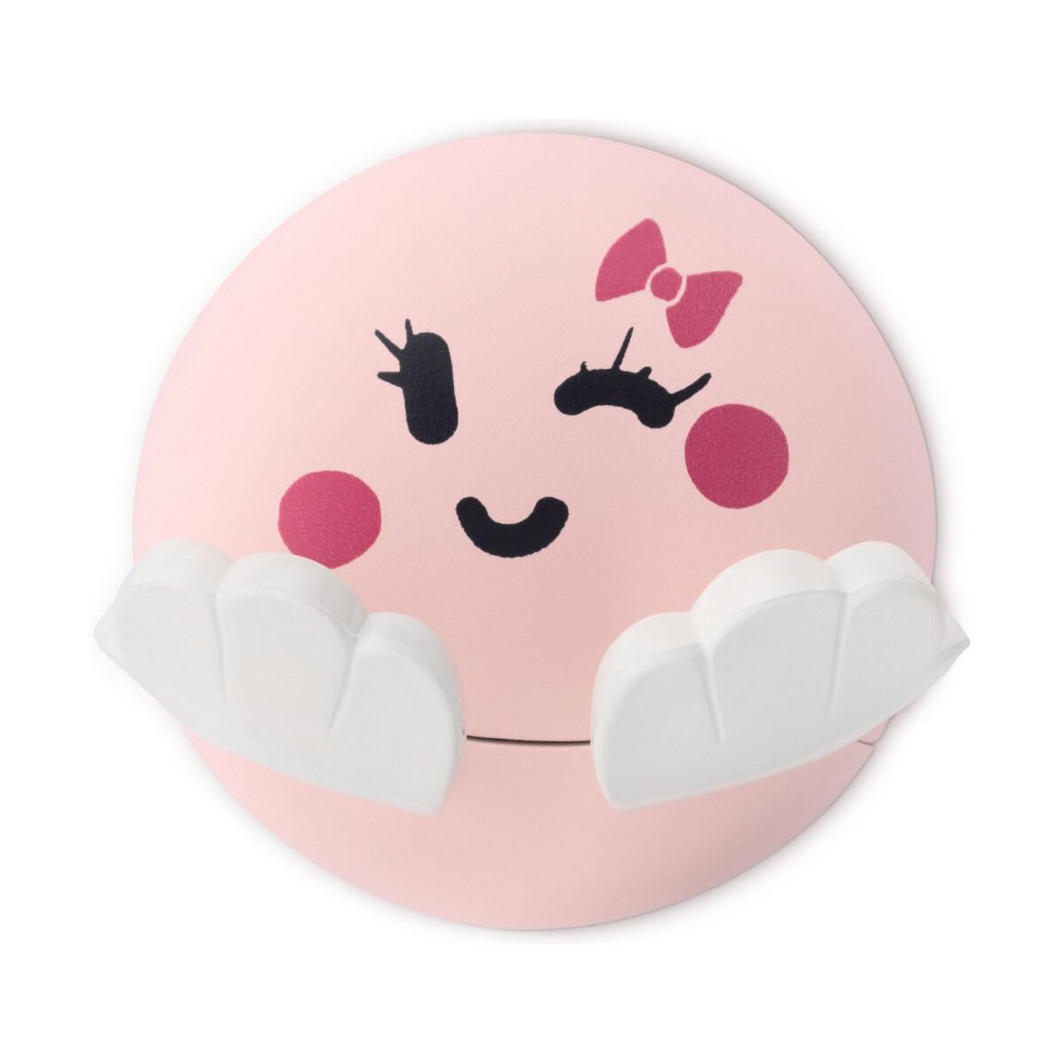 COLGADOR ADHESIVO INFANTIL DISEÑO CARA ROSA. INOFIX