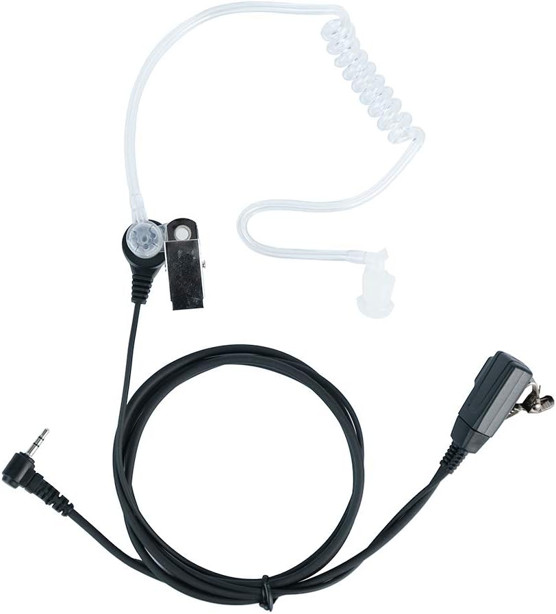 Caroo Earpiece Headset with Mic PTT for Uniden GMR Walkie Talkie 1 Pin MR5089-2CKHS SX507-2ckhs GMR1636-2C Two Way Radio with Covert Air Tube