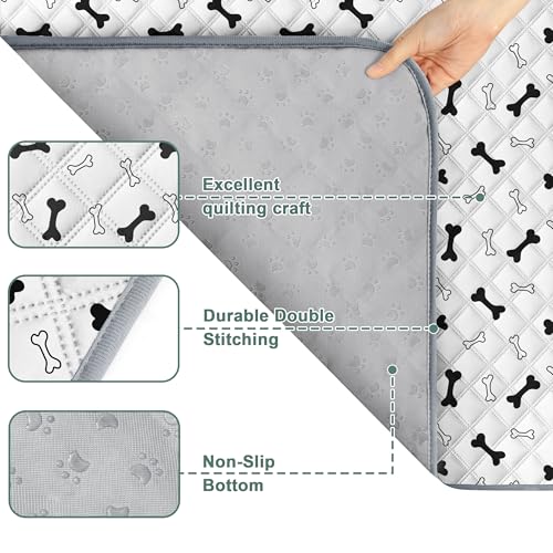 Image of Eterish Reusable Washable Pee Pads for Dogs Large /Extra Large 36'' x 41'' 2 Pack, Absorbent Pet Puppy Dog Training Pads Non-Slip, Waterproof Whelping Potty Pads for Dogs Leak-Proof