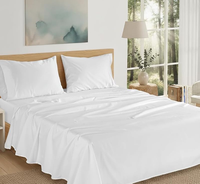 Dream Zone 1000 Thread Count Pima Cotton King Sheet Set in White (White ...
