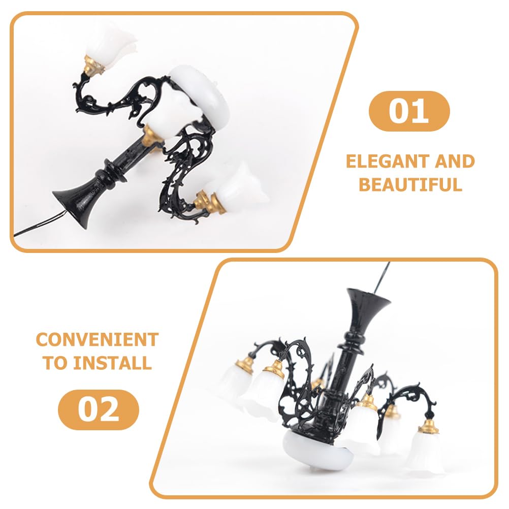 Amazon.com: 微型吸顶灯玩具屋吊灯迷你LED 吊灯模型适用于玩具屋客厅