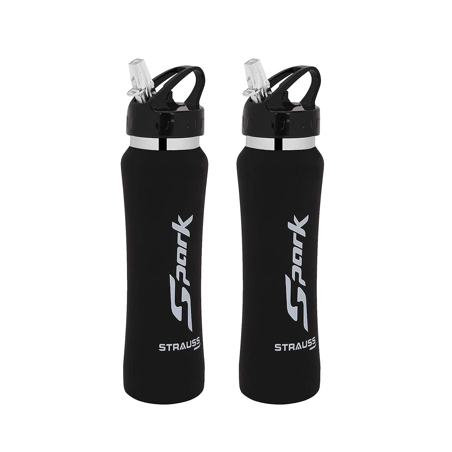 STRAUSS Spark Stainless-Steel Bottle, Rubber Finish, 750 ml, (Black), (Pack of 2) (B0C3RKLTLZ) Amazon Price History, Amazon Price Tracker