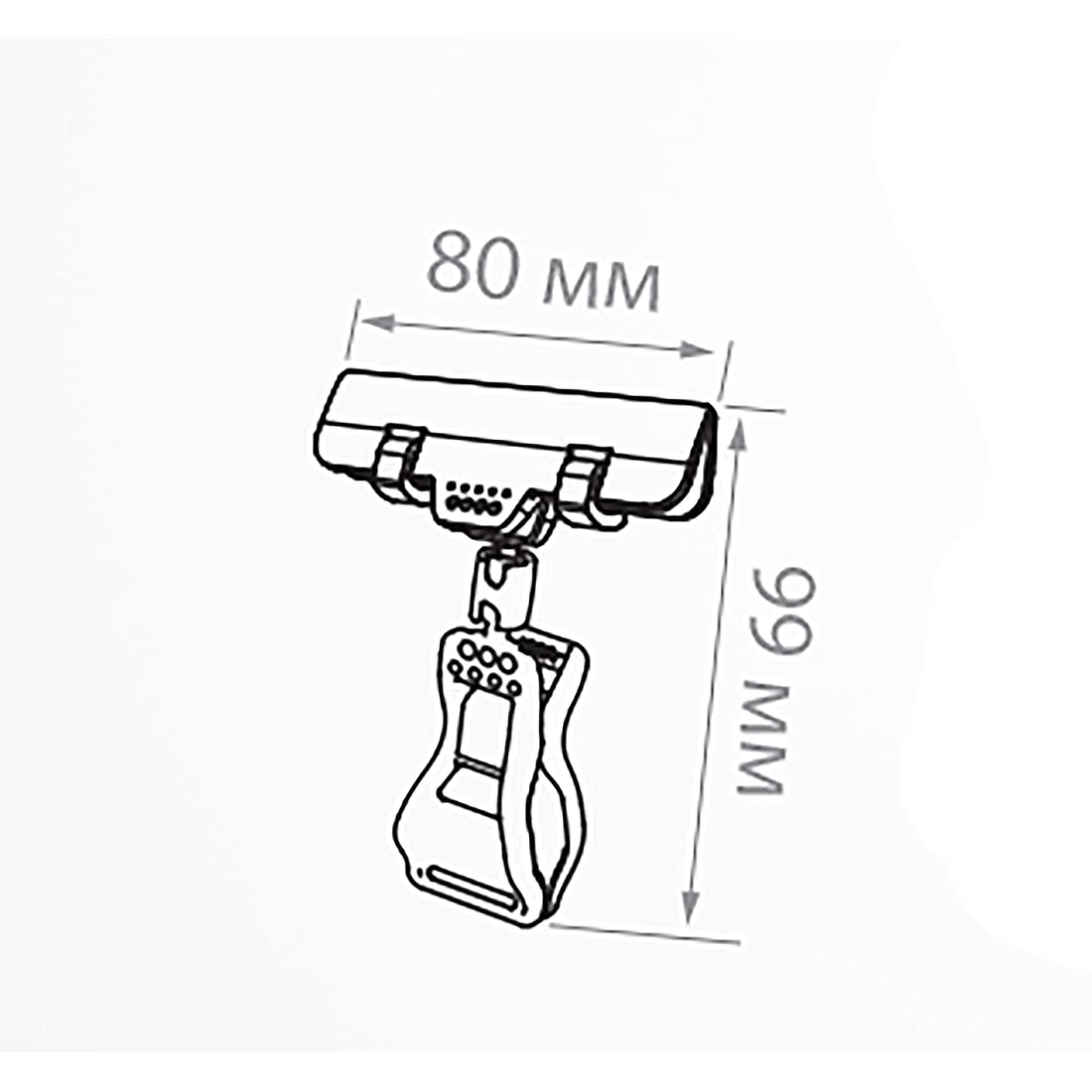 25 Pinzette Girevoli Doppie Nere - Clip di Visualizzazione in Plastica, Supporto per Etichette, Porta Prezzi Negozio, Poster Offerte
