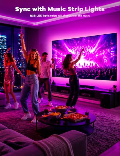 Image of MATICOD LED Lights for TV Led Backlight, 16.4ft RGB Led Strip Lights for TV Lights Behind, USB Led Light Strip for 55-70in TV, Bluetooth APP Control Music Sync Ambient Lighting for Gaming Room