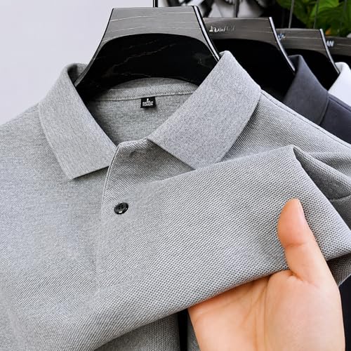 Image of Men's Plain Polo T-Shirt | Cotton Blend Regular Fit Casual Collar T-Shirt