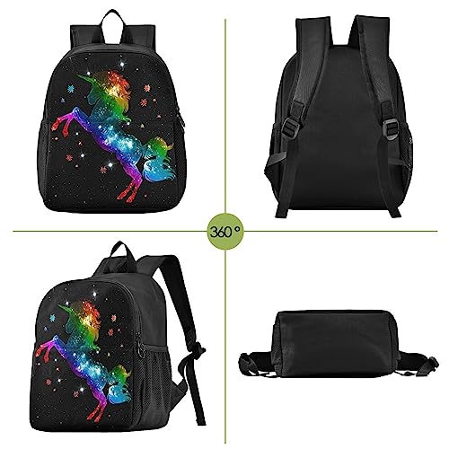 Naanle Kids Backpack for Girls Boys Rainbow Galaxy Unicorn Backpacks Bag Baby Rucksack for Kindergarten Elementary School4