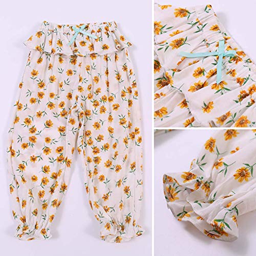 Printasaurus Boys Pants 2-3 Years Toddler Kids Baby Girl Floral Anti-Mosquito Pants Harem Pant Pyjamas Bloomers