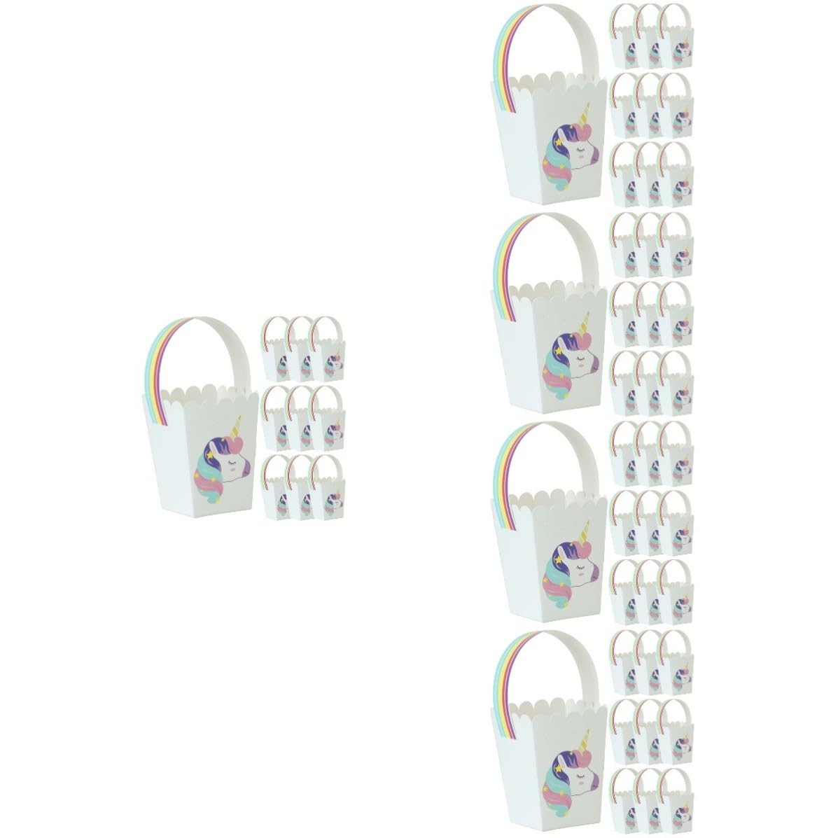 Gatuida 125 Pezzi Scatola Caramelle Manici, Carta, per Biscotti e Snack