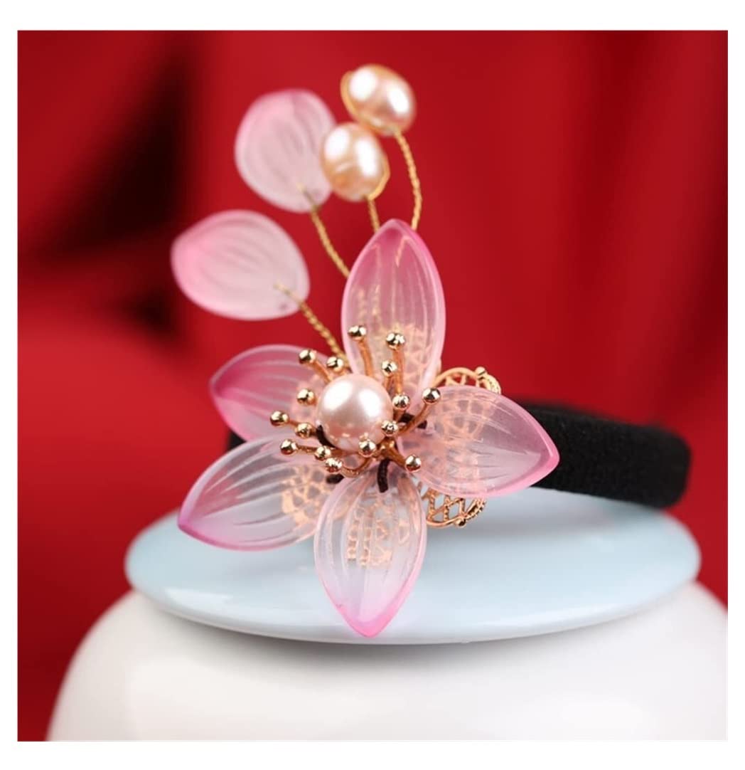 Scrunchies Per Capelli Ragazze Pearl Rubber Band Anelli Per Capelli Accessori Per Corde Per Supporto Per Cavallo Elastici Per Coda Di Cavallo