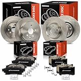A-Premium Front and Rear Vented Disc Brake Rotors + Ceramic Pads Kit Compatible with Select Lexus Models - IS200t 2016, IS300, IS350, GS300, GS350, GS450h, RC200t, RC300, RC350, 12-PC Set