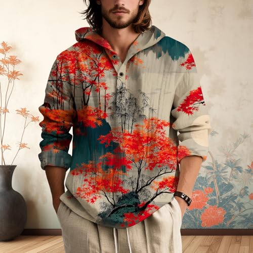 Mens Japanese Style Hooded Sweatshirt Long Sleeve Casual Fashion Fall Hoodies Cool Novelty Graphic Print Shirts4