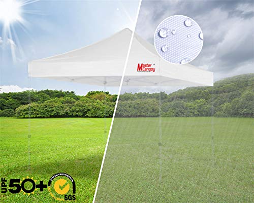 Image of MASTERCANOPY 8x8 Replacement Pop Up Canopy Top for Kingkong Frame White