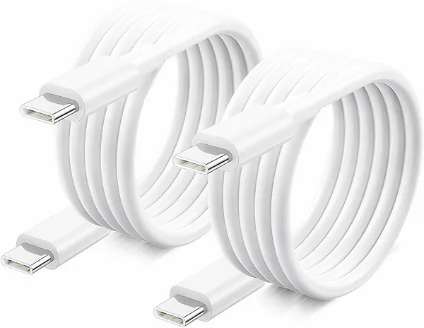 Exeric USB C to USB C Cable, (6FT, 2Pack) 60W Type C Charger Cord Fast Charging for iPhone 17 16 15 Pro Laptops MacBook iPad Switch Steam Deck etc