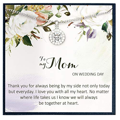 Mother of the Groom Necklace Gift for Mom on Wedding Day - Maid of Honor & Bridesmaid Proposal Gift