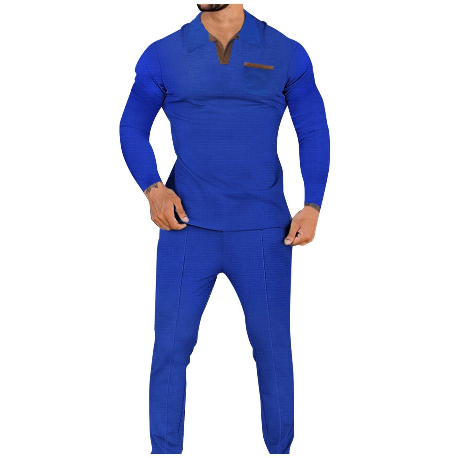Tracksuit Set Mens Plus Size Tracksuit Bottoms KOUZHAOA Men's