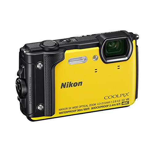 Nikon W300 Waterproof Underwater Digital Camera with TFT LCD, 3', Yellow (26525)