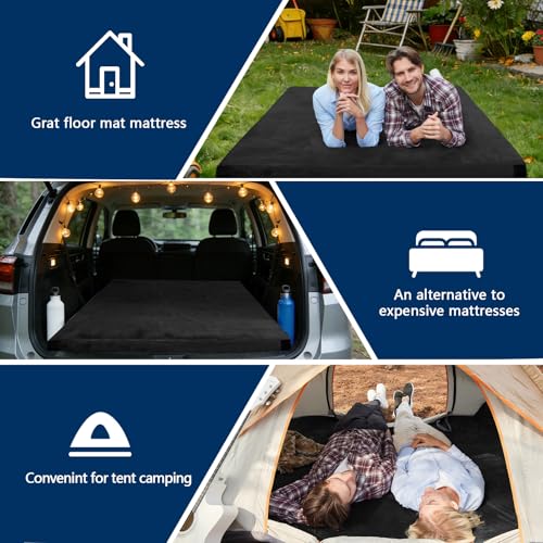 Image of CYMULA Memory Foam Camping Mattress Pad, Sleeping Mat, Portable Roll Up Mattress for Adults, Camping Bed Pads for Sleepover, Car Bed with Travel Bag