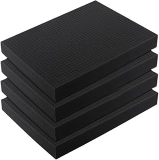 Besttoolifes Juego de bloques de espuma para manualidades, esponja de modelado profesional, diseño de celosía, herramientas de mano, color negro, 4 piezas, 405 x 305 x 40 mm
