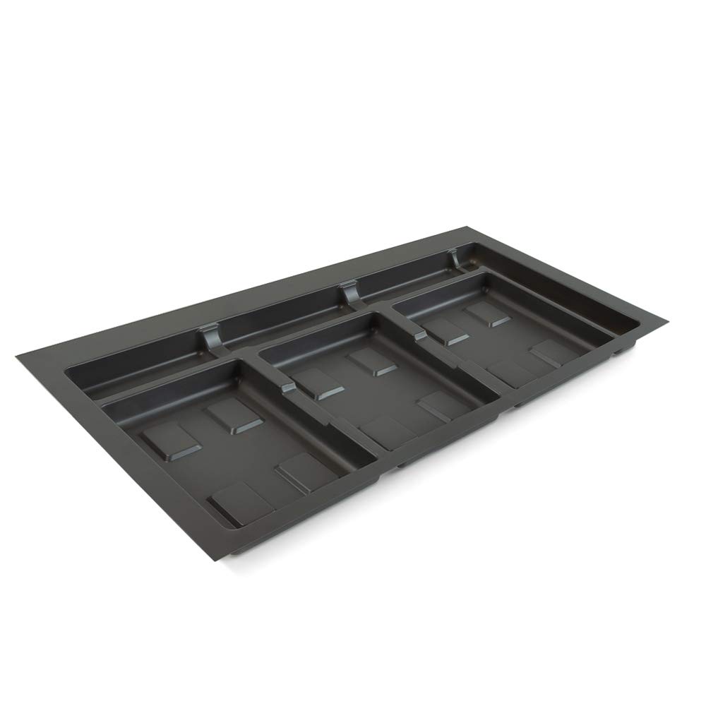 Emuca - Drawer System, Cut Waste Sorting bin, Base for 90cm Cabinet (836x482mm), Grey