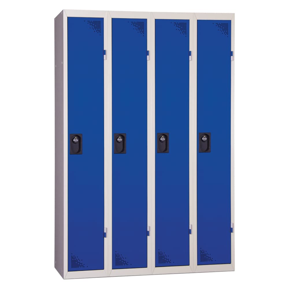 Vestiaire Industrie Propre - Monobloc - Bleu - 4 colonnes - Largeur 120cm