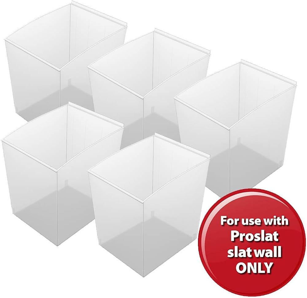 Pack Inch Slatwall Bin Clear Merchandise Storage Organizer, 58 OFF