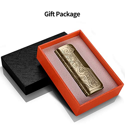 Encendedor para cigarros con llama de soplete bronce miniatura 6