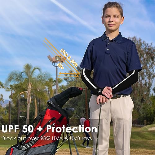 Achiou UPF50 Cooling Arm Sleeves for Women – Sun Protection for Summer Sports like Football and Golf