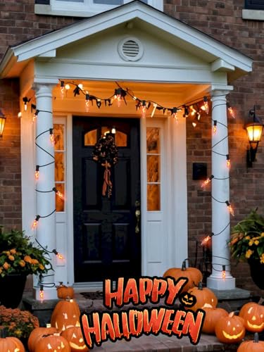Luces Halloween C18 con llama parpadeante 10 pies 10 focos miniatura 5