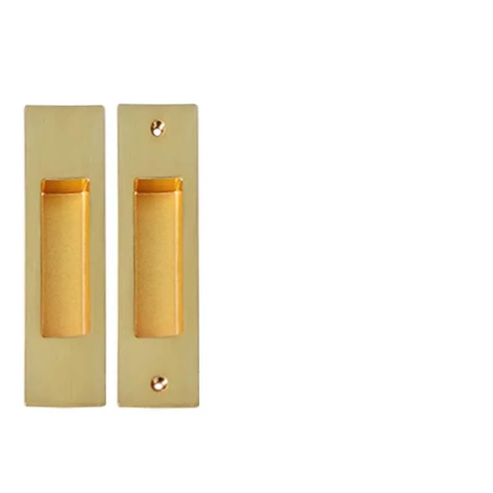 Mohuied Brushed Gold Recessed Handle Top Knorr Door Handle Interior Invisible Zinc Alloy Sliding Modern Gold Embedded(Brushed Gold)