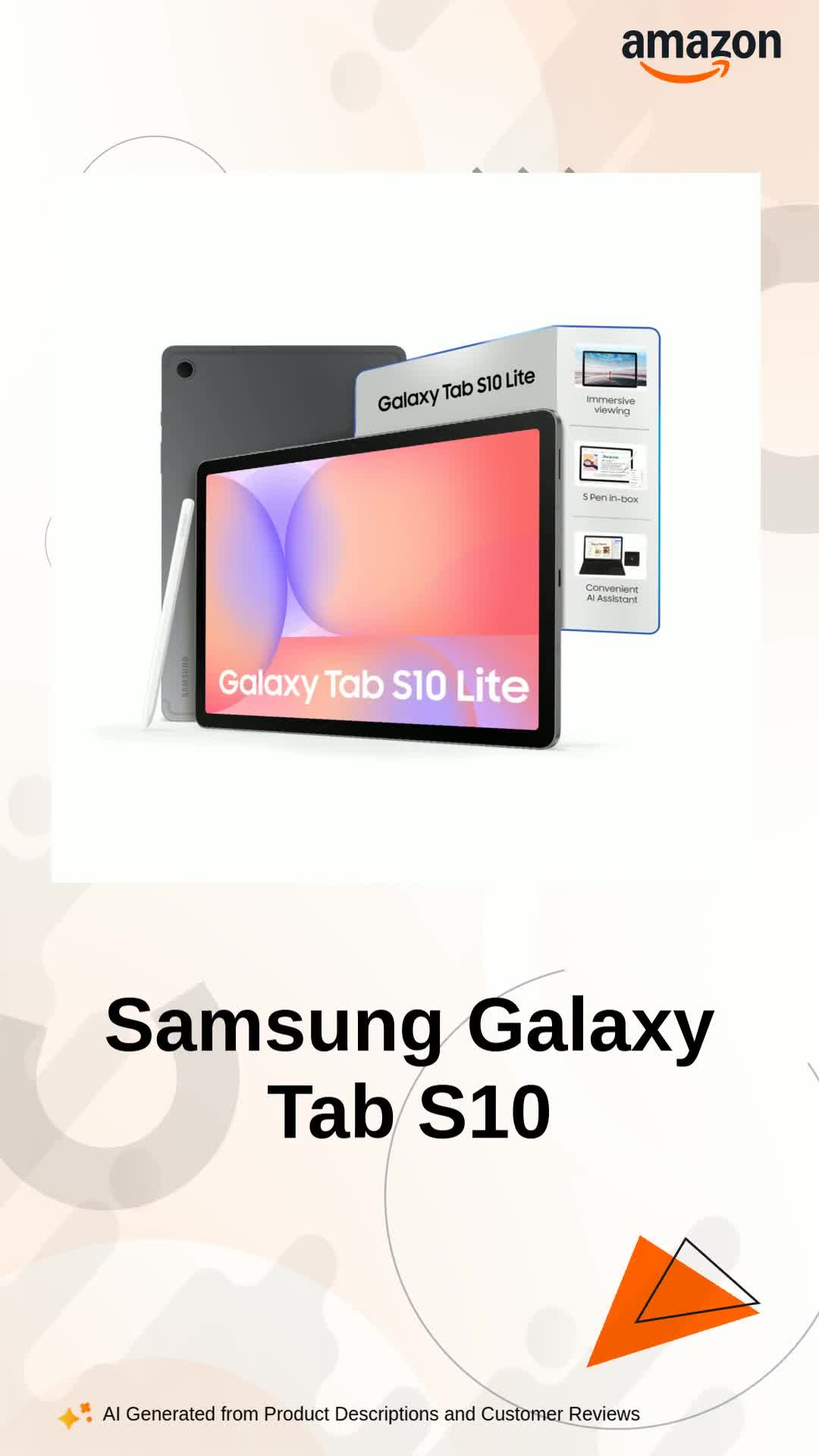 Samsung Galaxy Tab S10 Lite Tablet with AI & S Pen