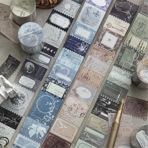 Cintas adhesivas de papel kraft Alideco blanco para decorar tu diario de viñetas diario