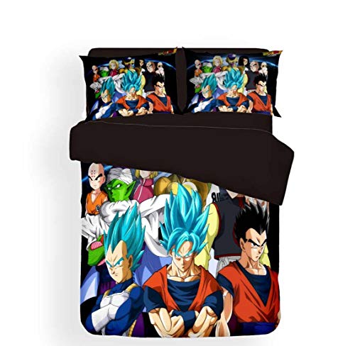 SK-PBB Dragon Ball Z Fallout - Juego de funda nórdica (polialgodón, funda de almohada), 3, 135x 200 cm