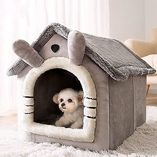 Cueva cálida para perros pequeños que sufren frío en invierno 7