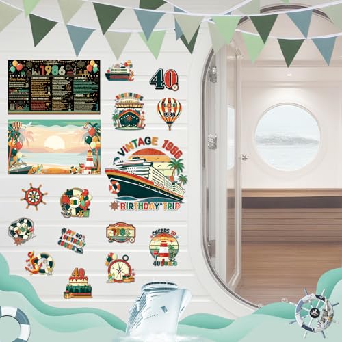 Dazoratix Imán Decorativo Retro para Cumpleaños 40 Años miniatura 6