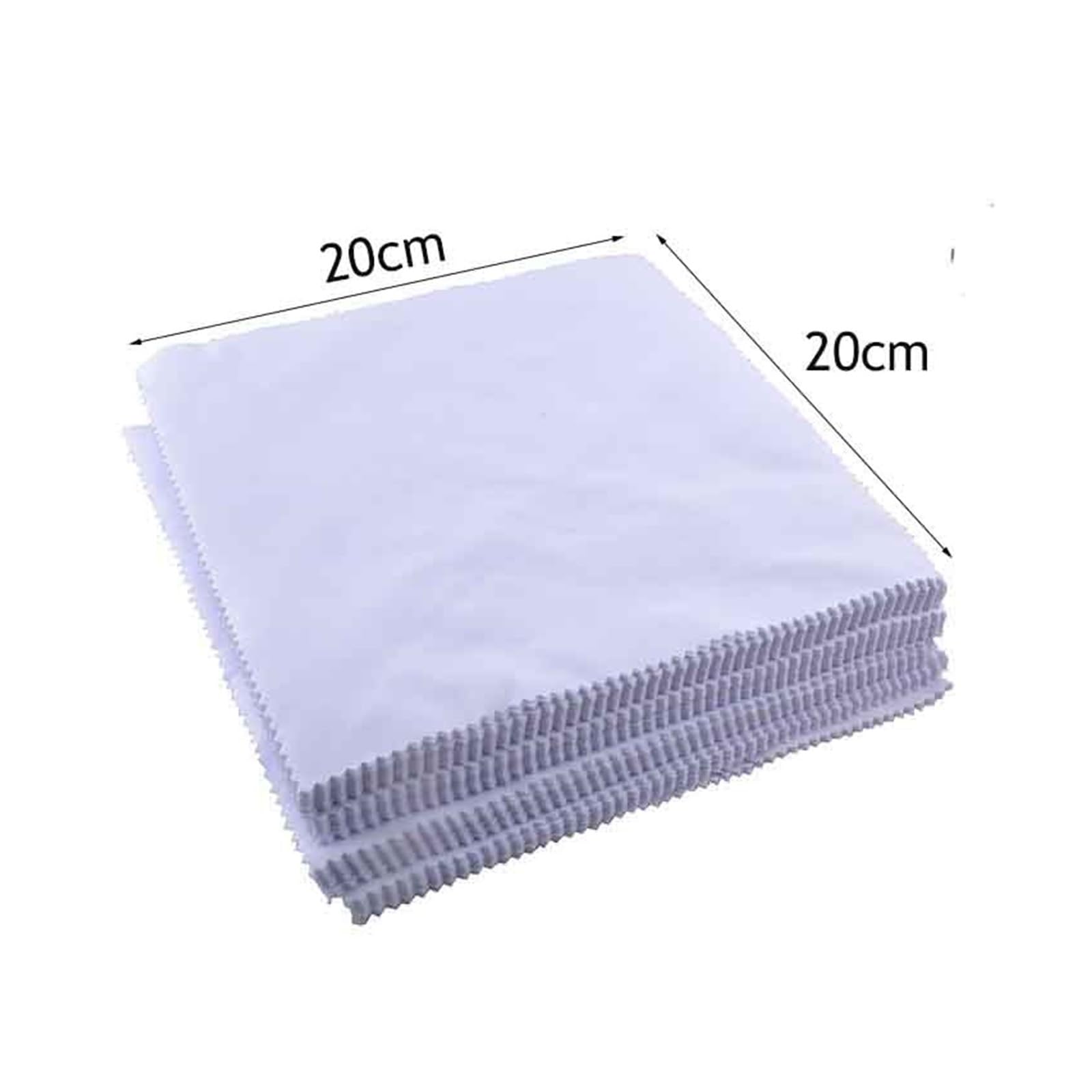 panno per la pulizia dei gioielli, Confezione da 100 panni for la pulizia in microfibra a sublimazione 20x20 cm, bianco e nero