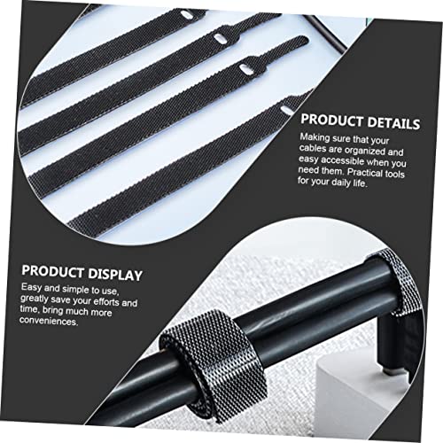 SHINEOFI 40 piezas sujetacables para escritorio reutilizables, correas para organizar cables, gestión de cables negras miniatura 3