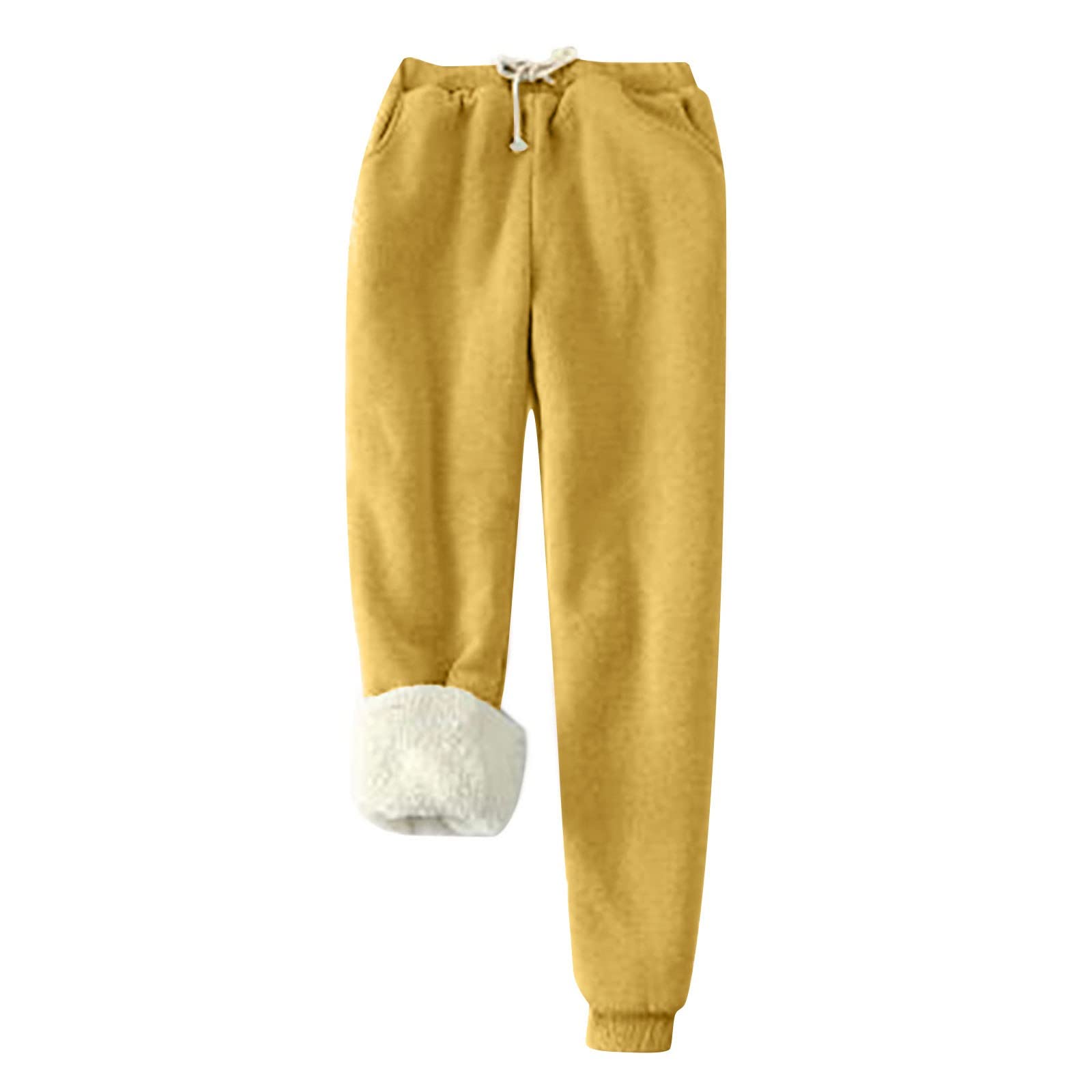 Womens Sweatpants Winter Warm Sherpa Lined Athletic Joggers Lounge Active Fleece Sweat Pants