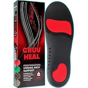 (220+lbs) Plantar Fasciitis Strong Arch Support Insoles Inserts Men Women – Flat Feet – Orthotic Insoles High Arch for Arch Pain – Boot Work Shoe Insole – Heavy Duty Support Pain Relief (M, Black)