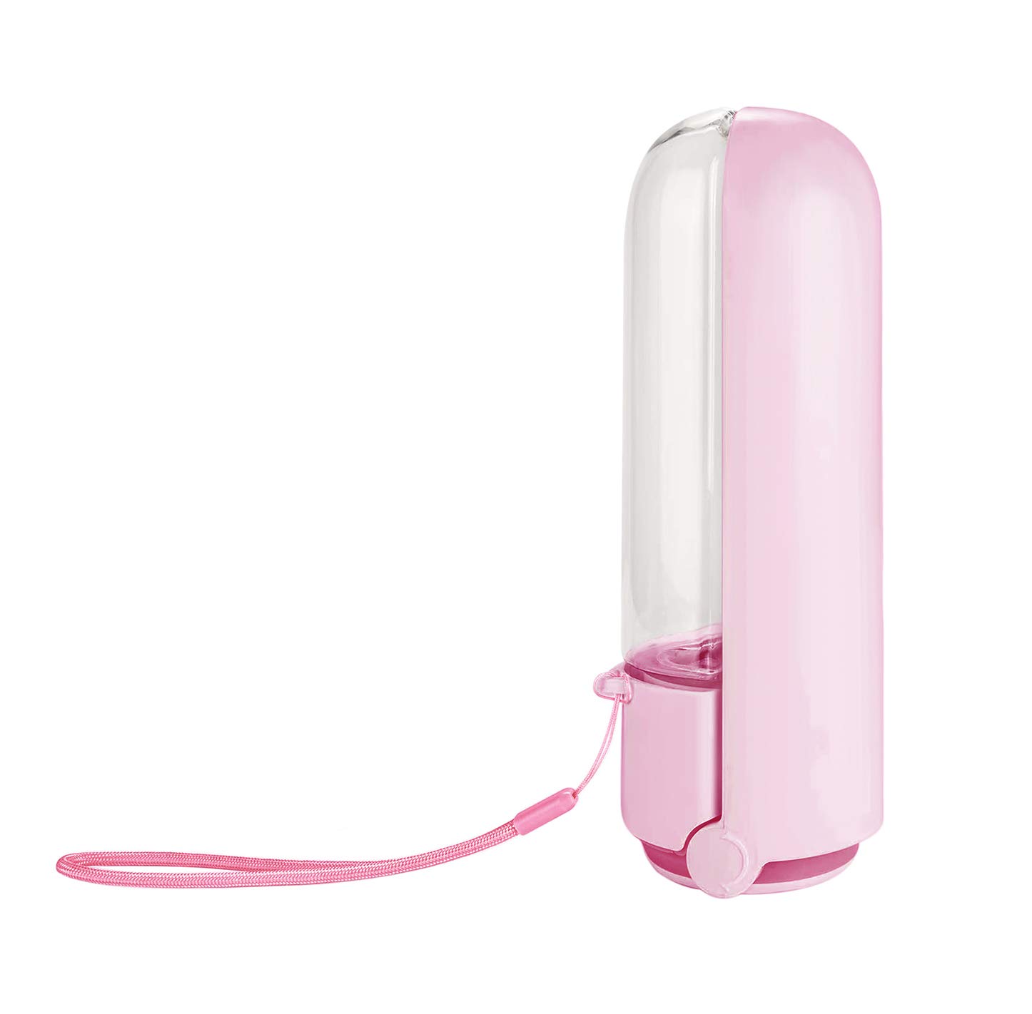 Dog Water Bottle for Walking Foldable Puppy Bottles 420ml/14oz Portable Leak Proof Pet Water Dispenser Lightweight Dog Travel Outdoor Hiking Water Bottle Bowl Food Grade Pink