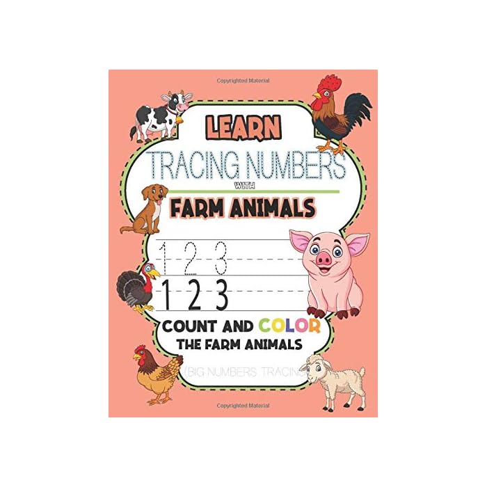 Buy Learn & Tracing Numbers with Farm Animals Count and Color the Farm