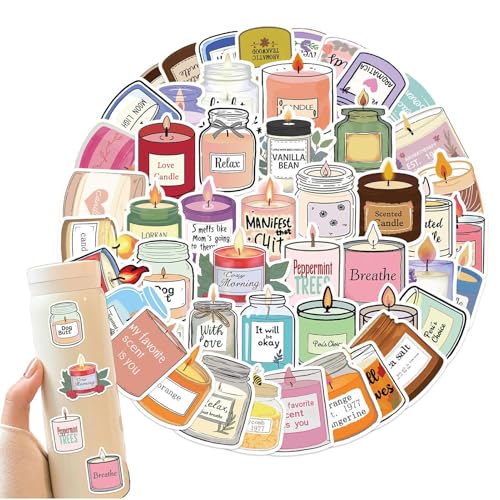 Uhngw Kerzen Aufkleber Set - 50 Stück