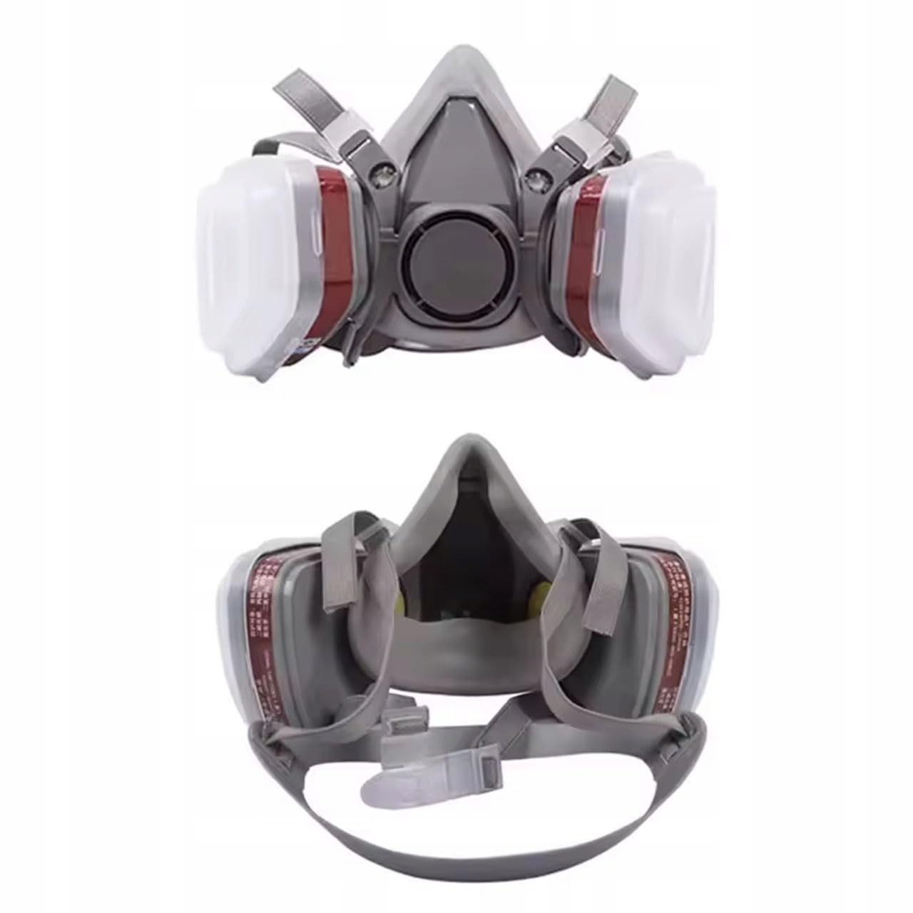 Set Maschera Protettiva 6200 7 in 1 – Semimaschera in Silicone con Filtri Antipolvere e Antivapori | Per Verniciatura, Chimica, Industria | DPI Respiratorio