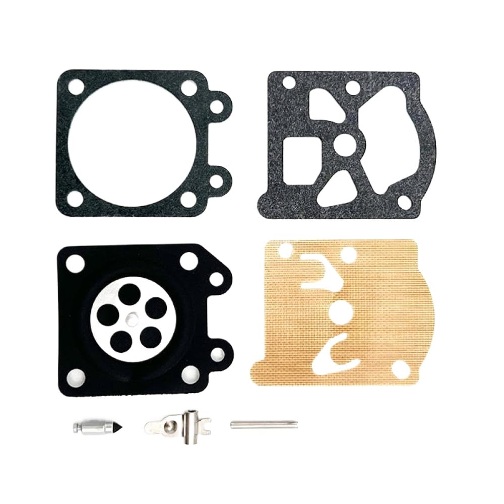 Eight Piece Carburetor Repair Kit with Diaphragms Compatible with Chainsaw 45 52 58 MP16