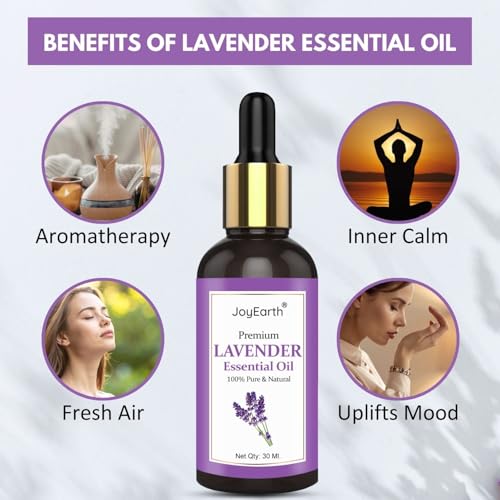 Image of JOYEARTH Lavender Essential Oil For Hair, Skin Care, Sleep, Diffuser For Women & Men 30 ml