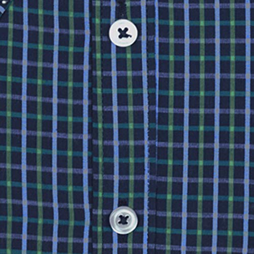 Image of ACCOX Men's Half Sleeves Formal Regular Fit Cotton Check Shirt(Multi,GC122)