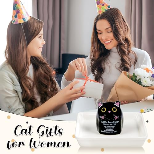 Image of PUDDING CABIN Cat Gifts for Women Ring Holder for Jewelry, Spiritual Encouragement Gifts for Women Mom Friend Sister, Gifts for Black Cats Lovers, Birthday Mothers Day Christmas & Wedding