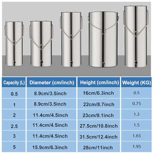 Verdickter Edelstahl-Wasserprobennehmer – 1 l Qualitäts-Probenfass für Flüsse, Seen, Wasser, Abwasser, Tiefenbewässerung und Analyse