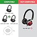 Geekria QuickFit Replacement Ear Pads for MDR-10RBT, MDR-10RNC, MDR-10R Headphones Ear Cushions, Repair Parts with Video Guide (Black)