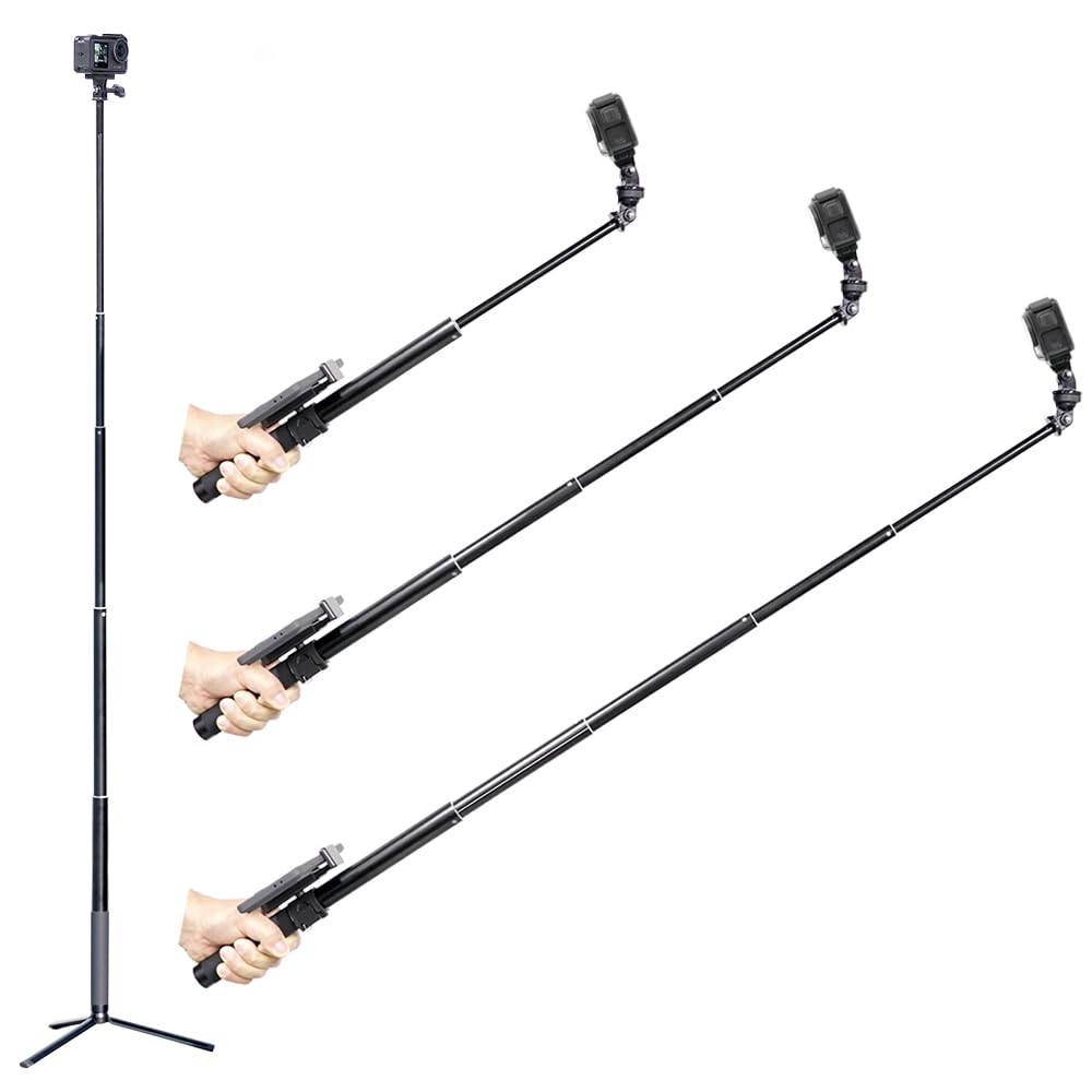 Amazon | DJI Osmo Action 5/4/3 用 MAXCAM自撮り棒三脚延長棒は150CM